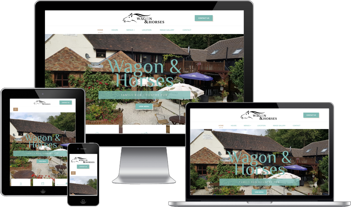 Wagon & Horses Pub Charing website